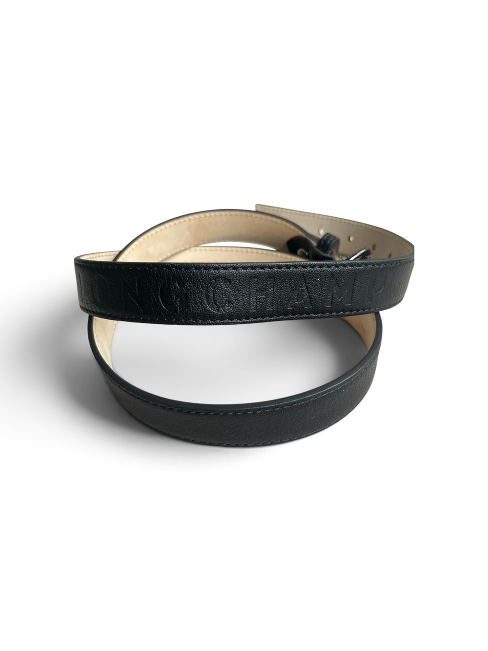 Women’s Longchamp Black Leather Belt - Picture 7 of 10
